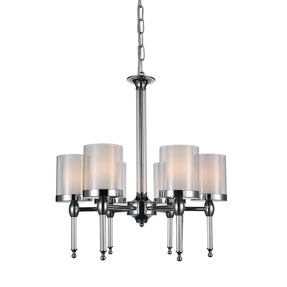 CWI Lighting Maybelle  6 Light Candle Chandelier With Chrome Finish