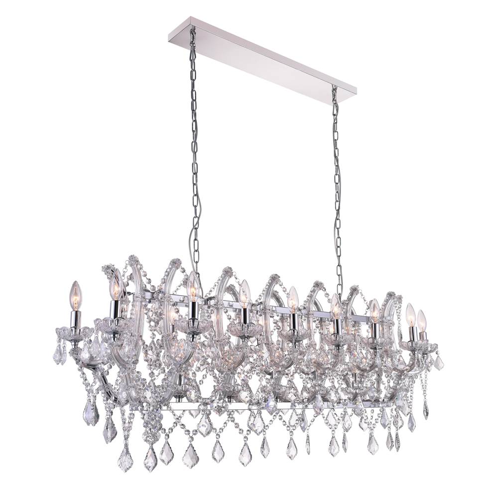 CWI Lighting Aleka 21 Light Candle Chandelier With Chrome Finish