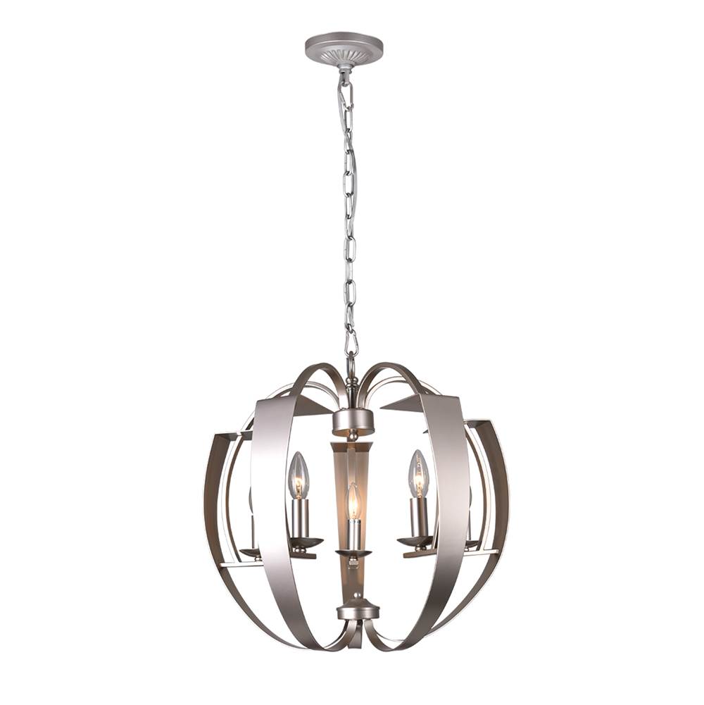 CWI Lighting Verbena 5 Light Chandelier With Pewter Finish