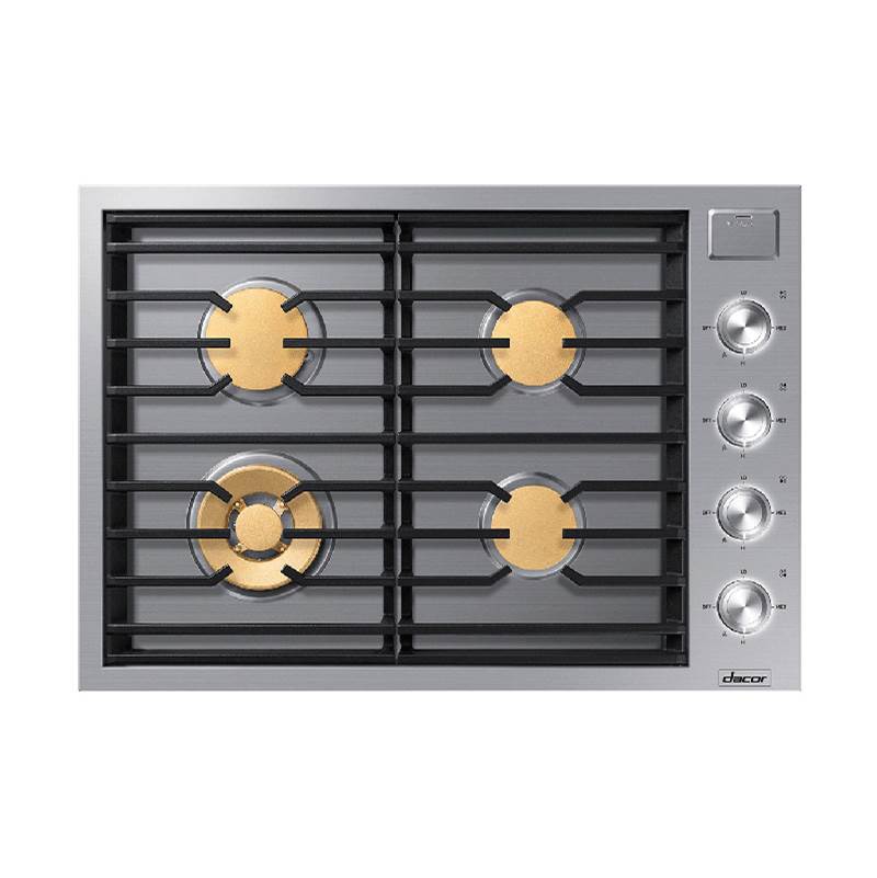 Dacor 30'' Gas Cooktop 4 Burners, Flush, Contemporary, Graphite, NG/LP