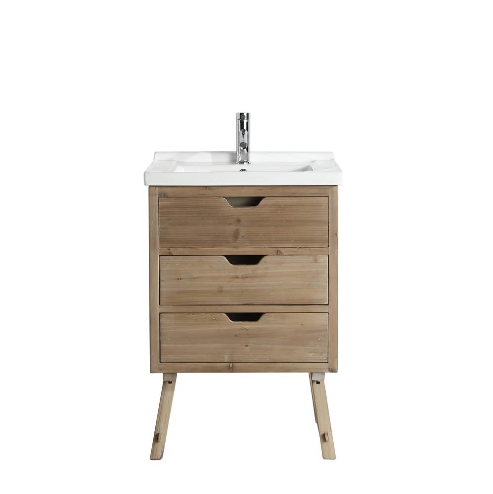 Design Element Fredric 24'' Single Sink Vanity in Natural