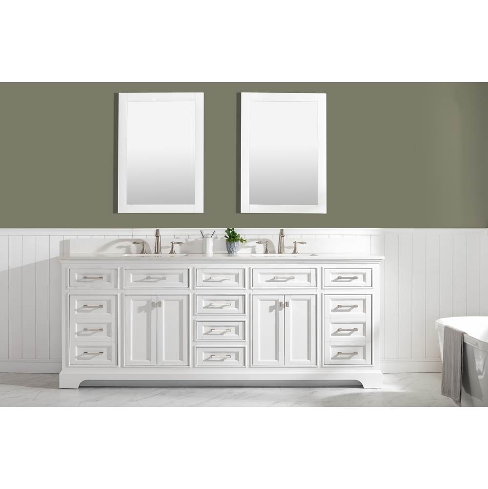 Design Element Milano 84'' Double Sink Vanity in White