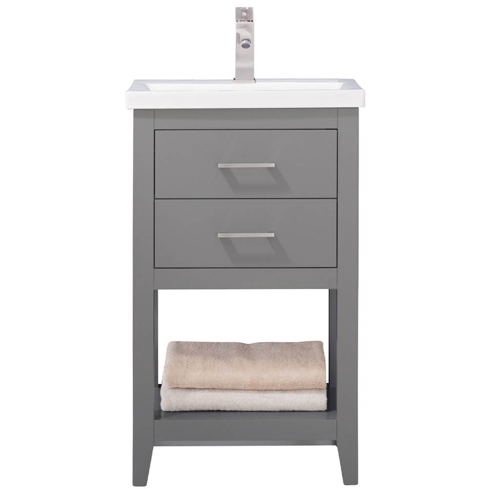 Design Element Cara 20'' Single Sink Vanity In Gray
