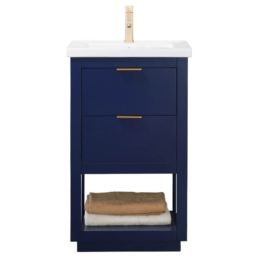 Design Element Klein 20'' Single Sink Vanity In Blue