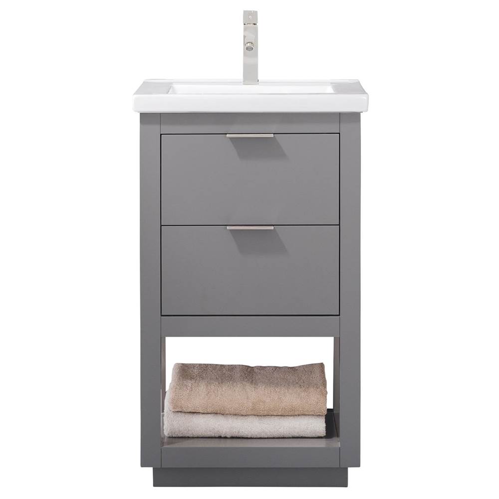 Design Element Klein 20'' Single Sink Vanity In Gray