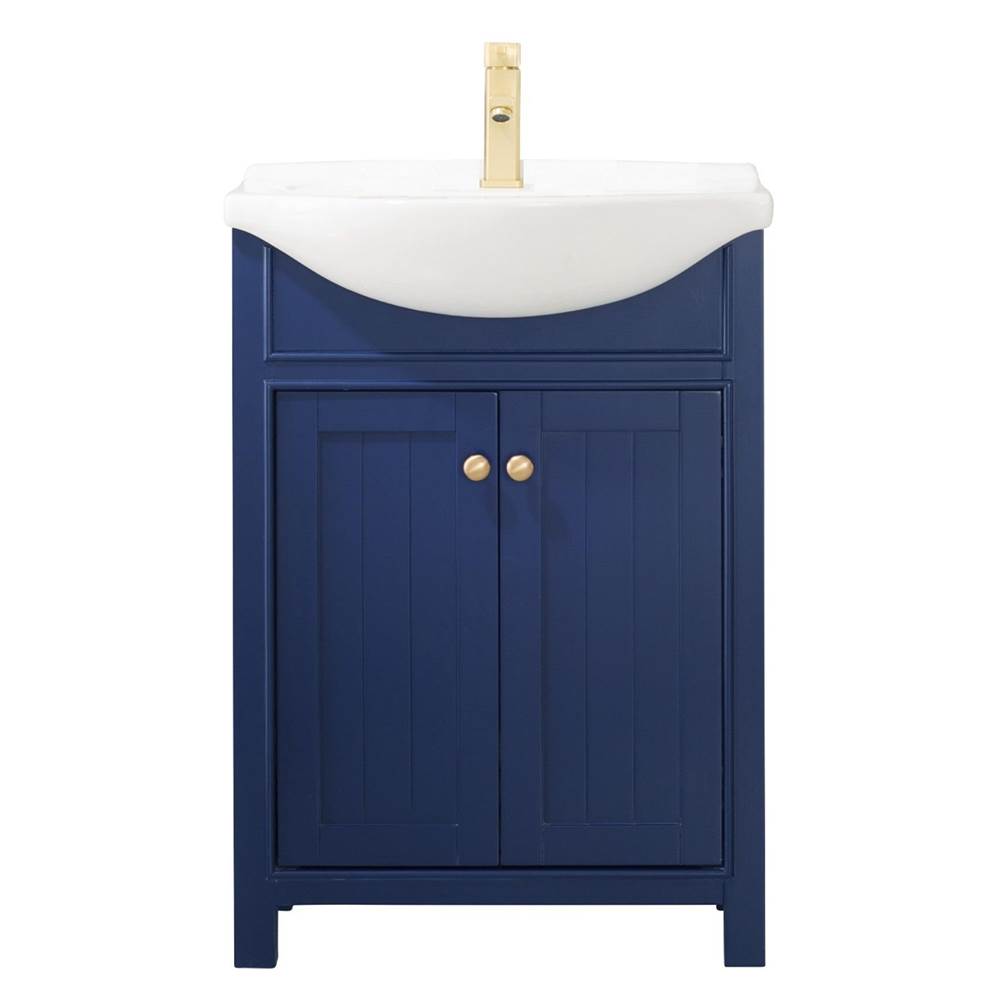 Design Element Marian 24'' Single Sink Vanity In Blue