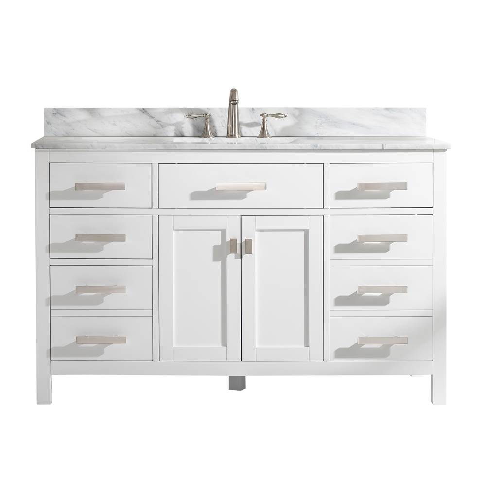 Design Element Valentino 54'' Single Sink Vanity in White
