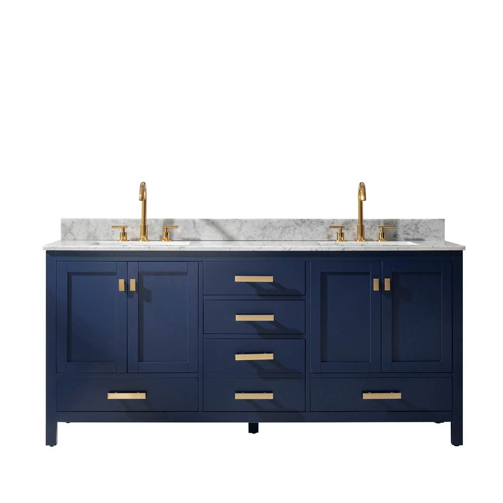 Design Element Valentino 72'' Double Sink Vanity in Blue