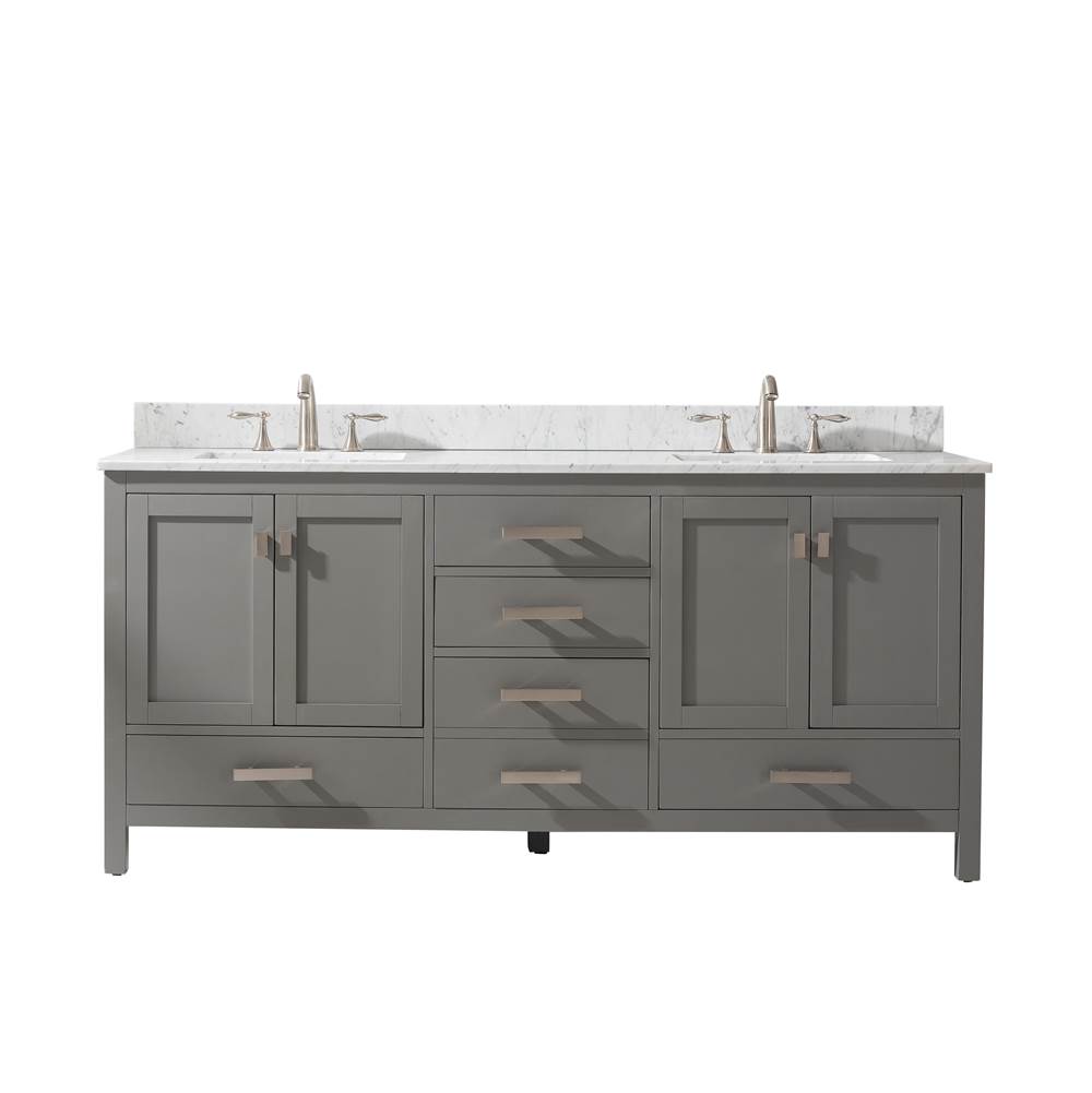 Design Element Valentino 72'' Double Sink Vanity in Gray