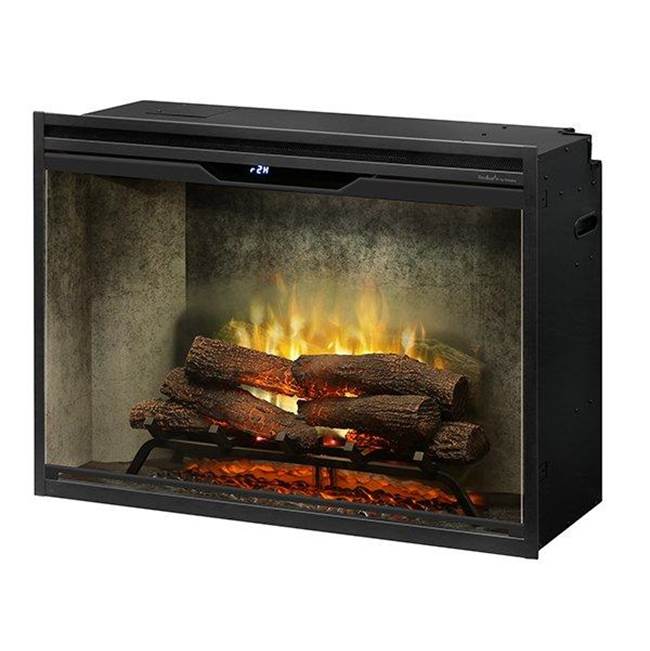 Dimplex Revillusion®  30'' Built-In Firebox,Weathered Concrete, With Glass Pane And Plug Kit Included
