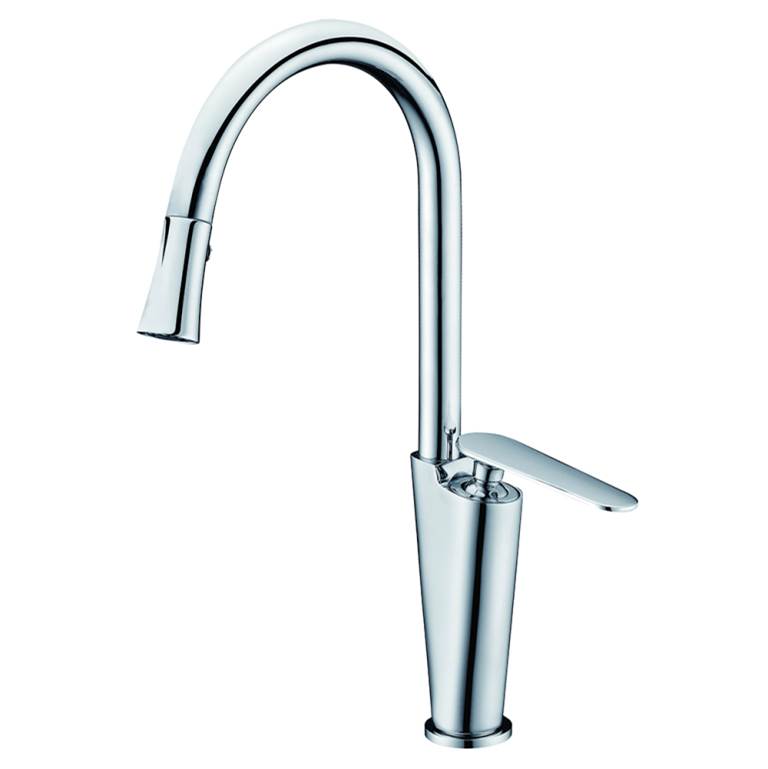 Dawn Single lever pull-down spray sink faucet_Chrome