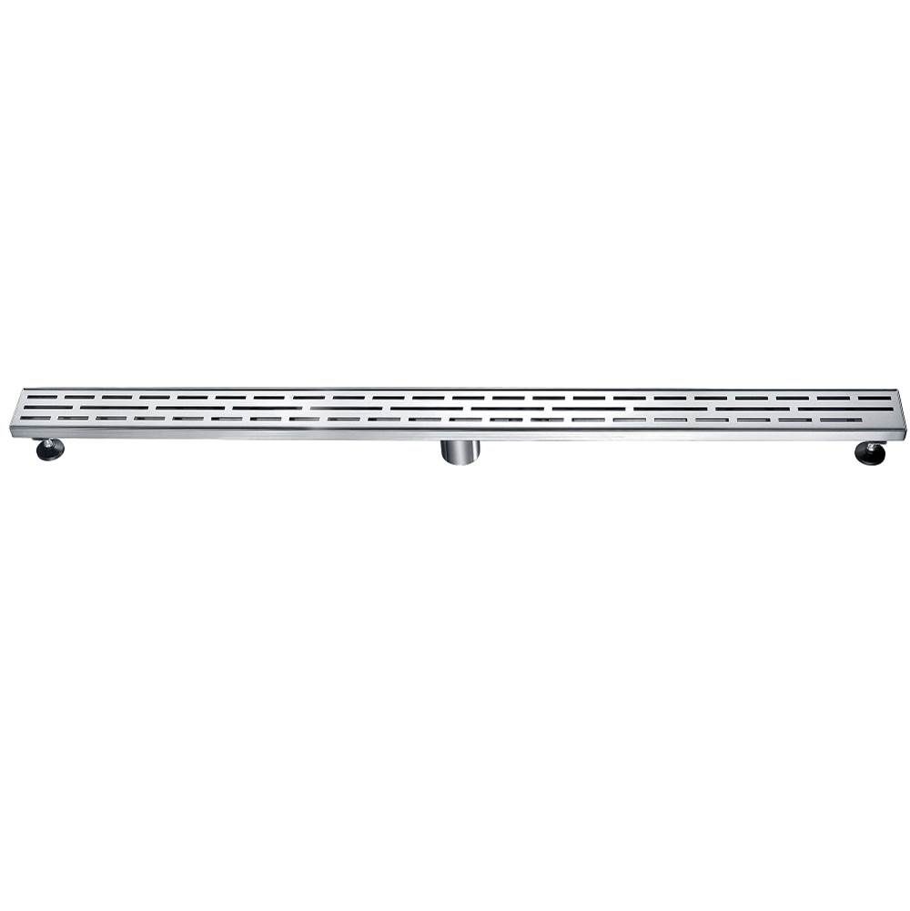 Dawn Shower linear drain--14G, 304type stainless steel, matte black finish: 47''Lx3''Wx3-1/8''D