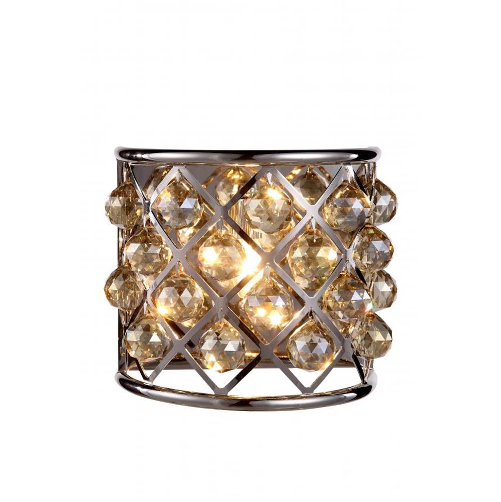 Elegant Lighting 1214 Madison Collection Wall Sconce W:11.5in H:10.5in Ext: 6.5in Lt:1 Polished Nickel Finish Royal C