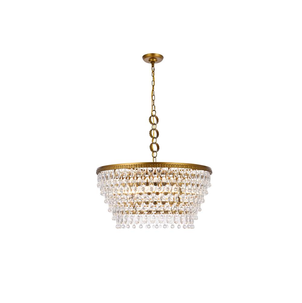 Elegant Lighting Nordic 6 lights brass chandelier