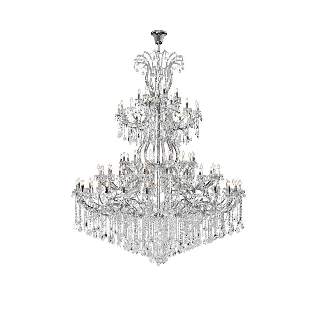 Elegant Lighting Maria Theresa 84 Light Chrome Chandelier Clear Royal Cut Crystal