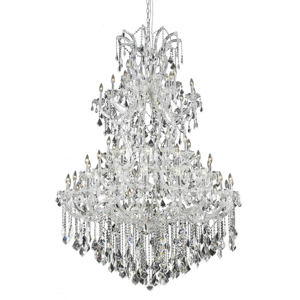 Elegant Lighting Maria Theresa 61 Light Chrome Chandelier Clear Royal Cut Crystal