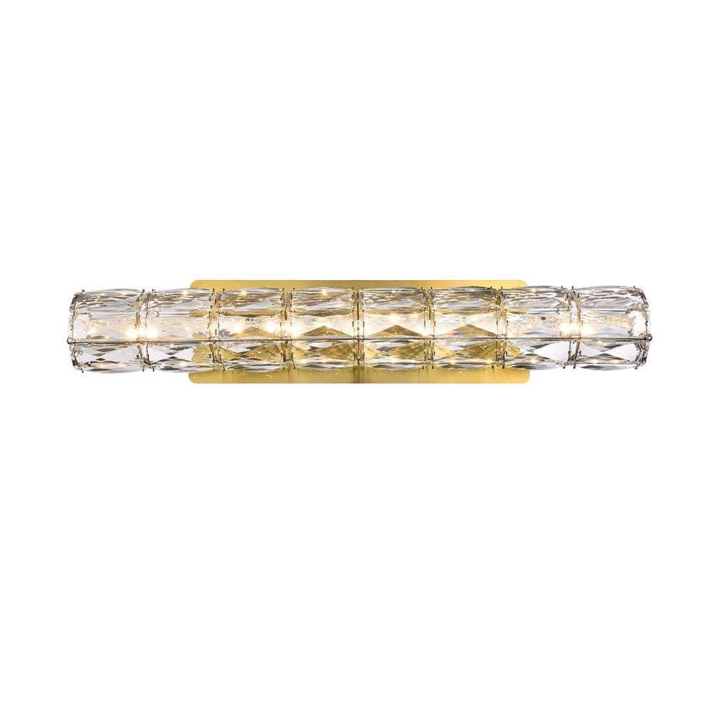 Elegant Lighting Valetta 24 Inch Led Linear Wall Sconce In Gold