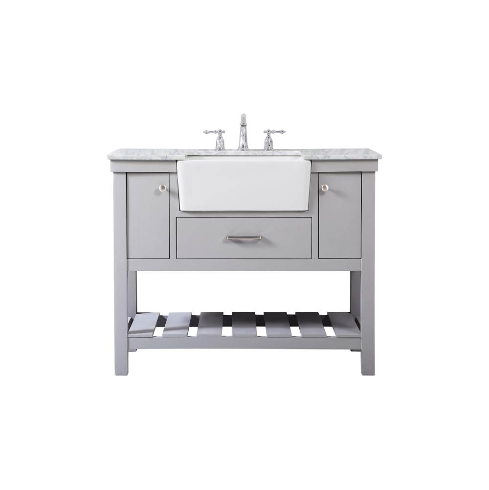 Elegant Lighting 42 Inch Single Bathroom Vanity In Grey