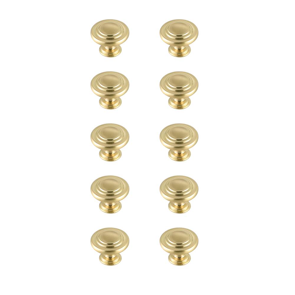 Elegant Lighting Minu 1.3'' Diameter Brushed Gold Mushroom Knob Multipack (Set Of 10)