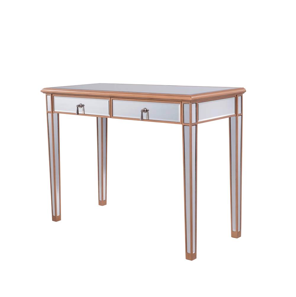 Elegant Lighting 2 Drawers Dressing Table 42 In. X 18 In. X 31 In. In Gold Paint