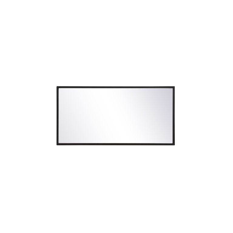 Elegant Lighting Metal Frame Rectangle Mirror 14X28 Inch In Black