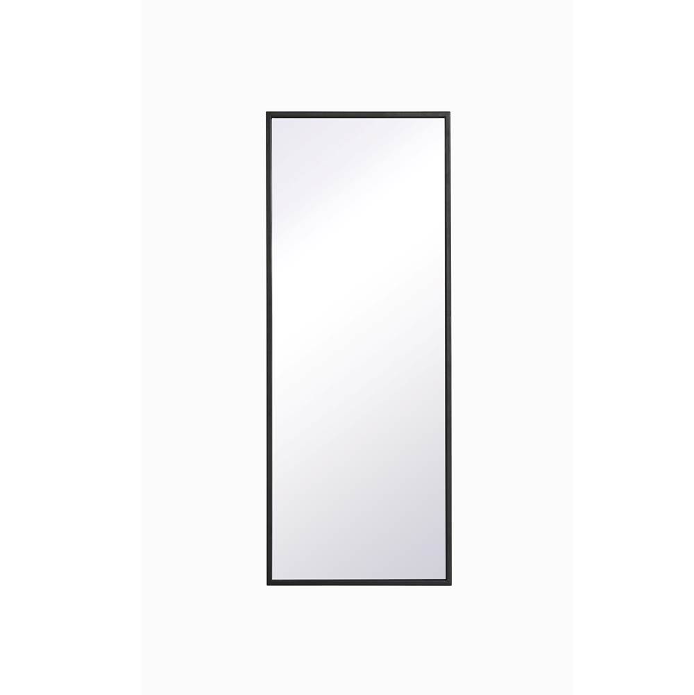 Elegant Lighting Metal frame rectangle mirror 14 inch in Black