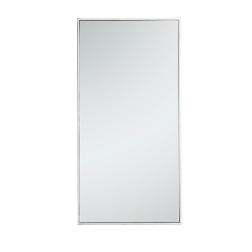 Elegant Lighting Metal frame rectangle mirror 18 inch in Sliver