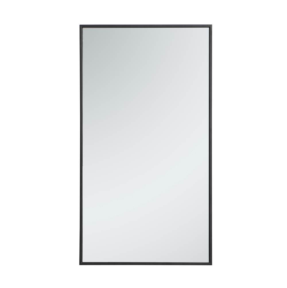 Elegant Lighting Metal frame rectangle mirror 20 inch in Black