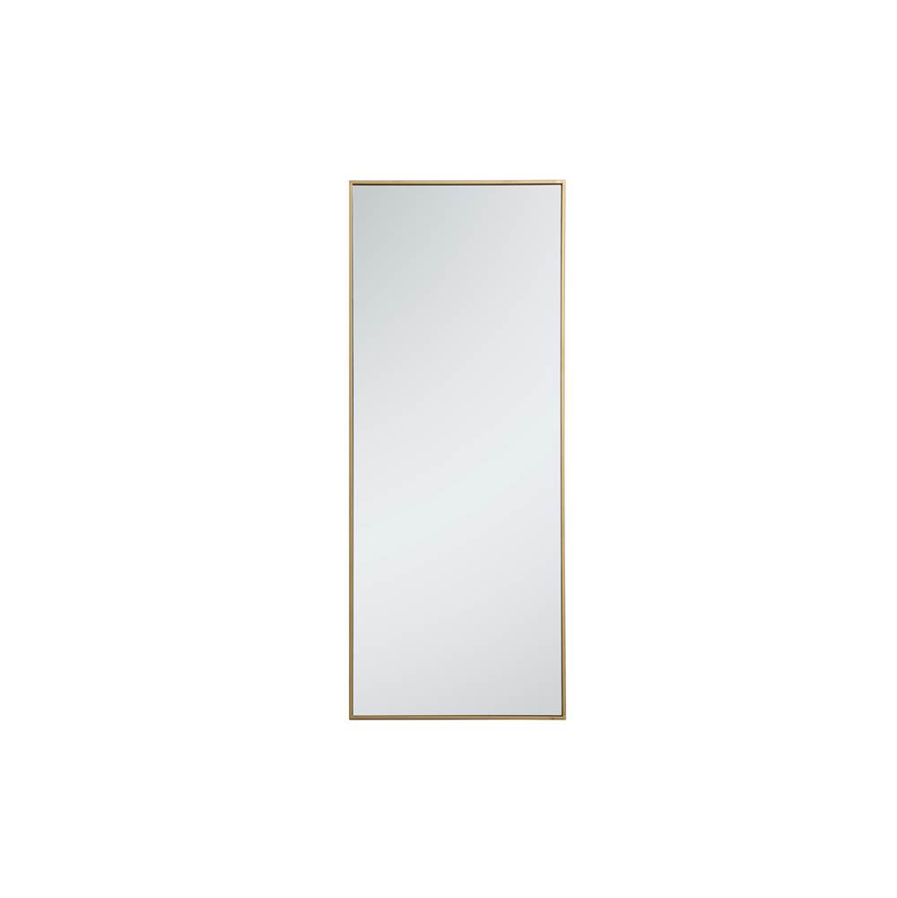 Elegant Lighting Metal frame rectangle mirror 24 inch in Brass