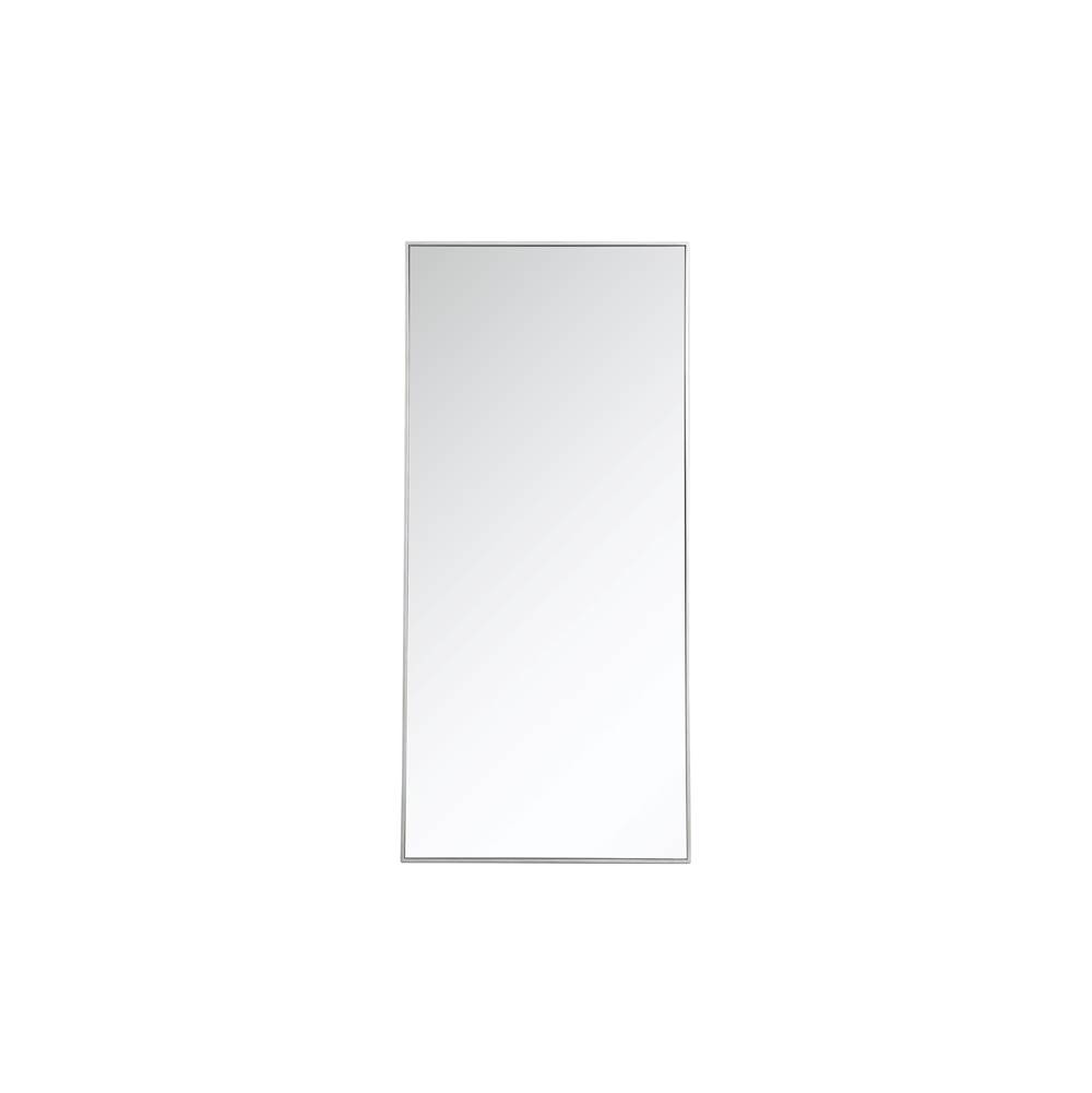 Elegant Lighting Metal frame rectangle mirror 30 inch in Sliver