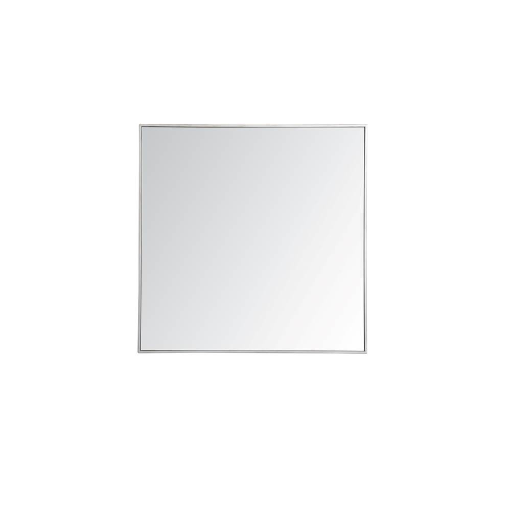 Elegant Lighting Metal frame square mirror 36 inch in Sliver