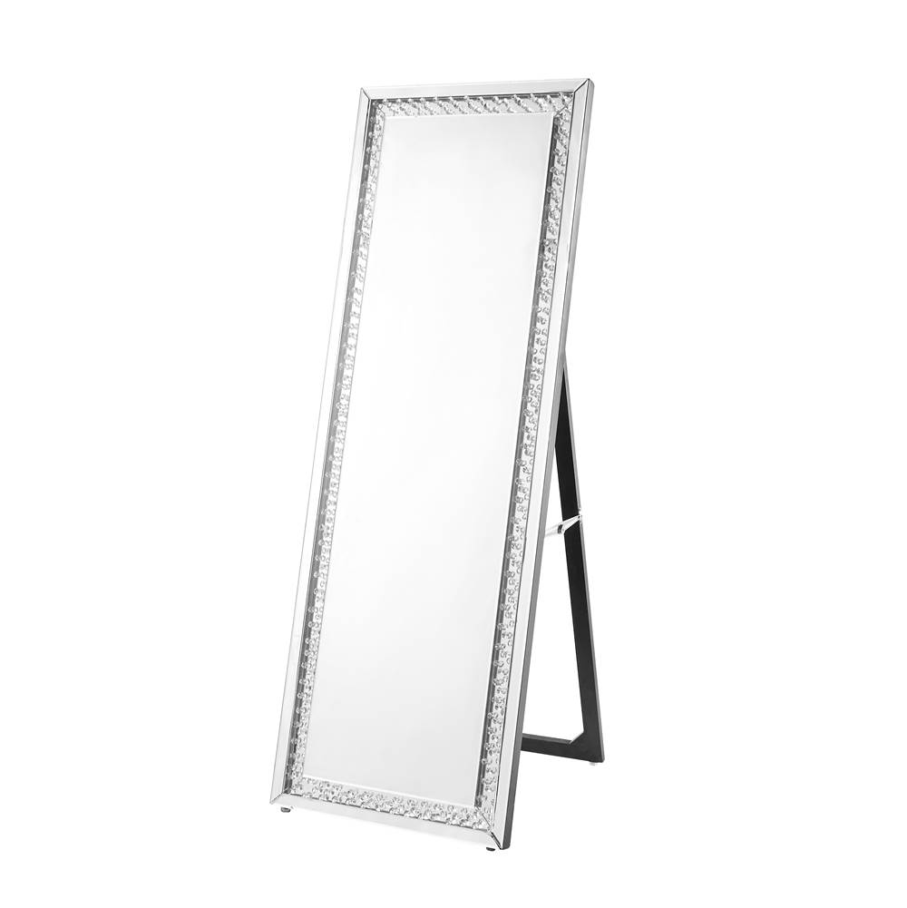 Elegant Lighting Sparkle 22 In. Contemporary Standing Full Length Mirror In Clear