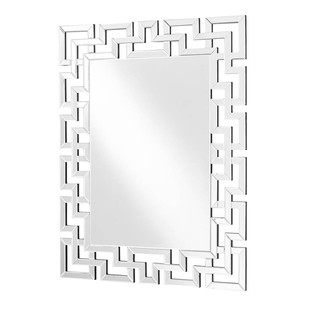 Elegant Lighting Sparkle 37.5 In. Contemporary Rectangle Mirror In Clear