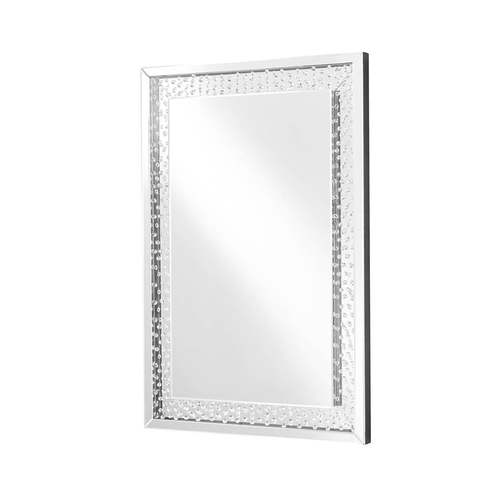 Elegant Lighting Sparkle 31 In. Contemporary Rectangle Mirror In Clear