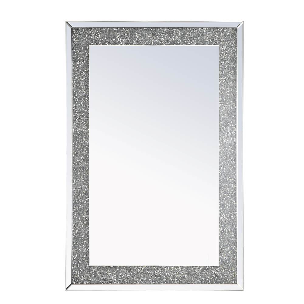 Elegant Lighting 31.5 Inch Rectangle Crystal Mirror In Clear Finish