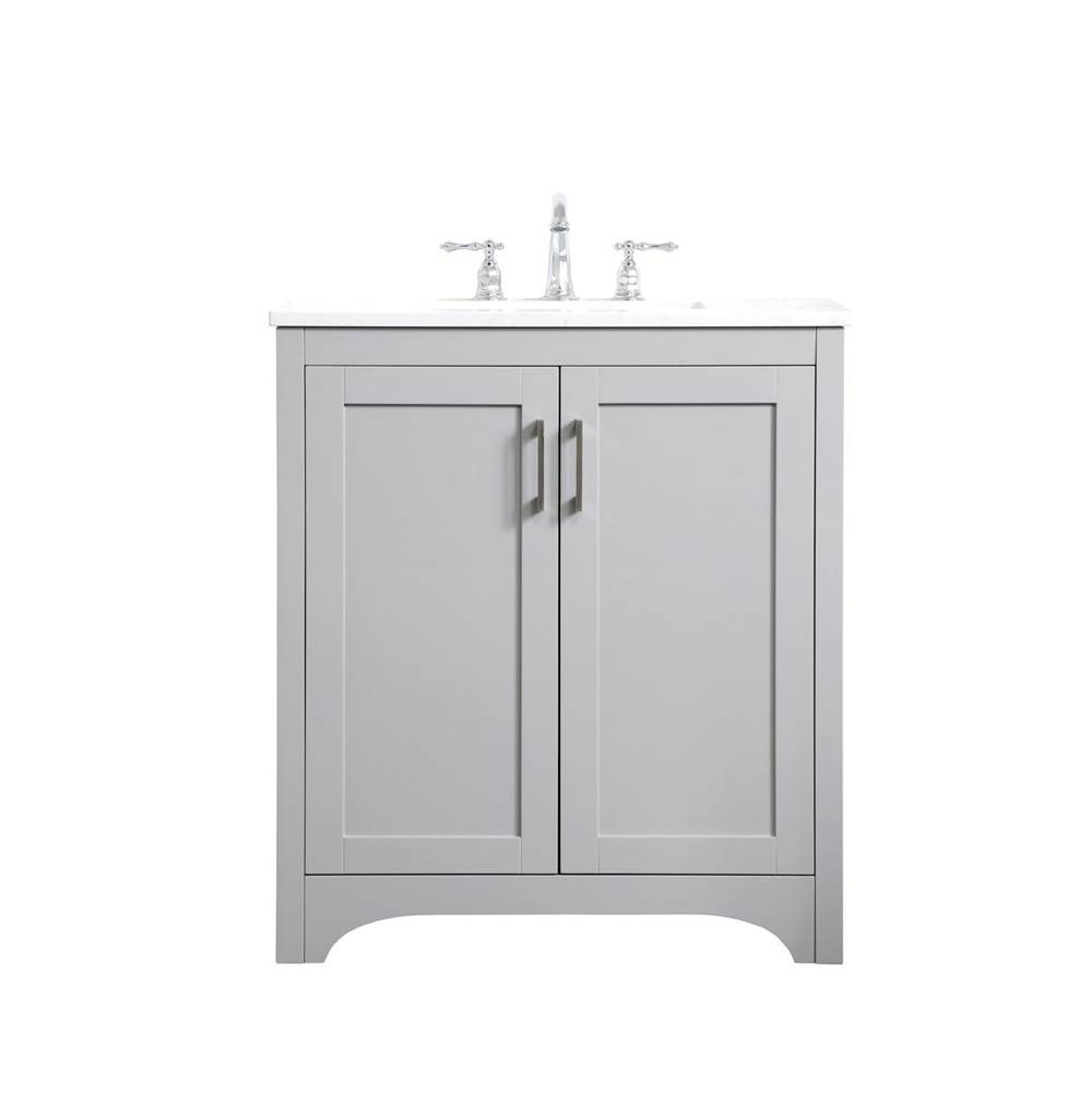 Elegant Lighting 30 Inch Single Bathroom Vanity In Grey