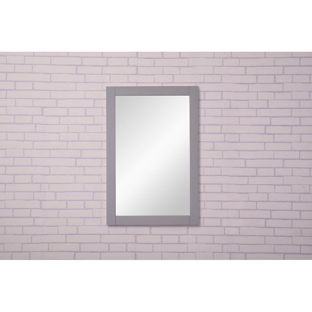 Elegant Lighting 22 in. x 32 in. Wall Mirror in Medium Grey finish