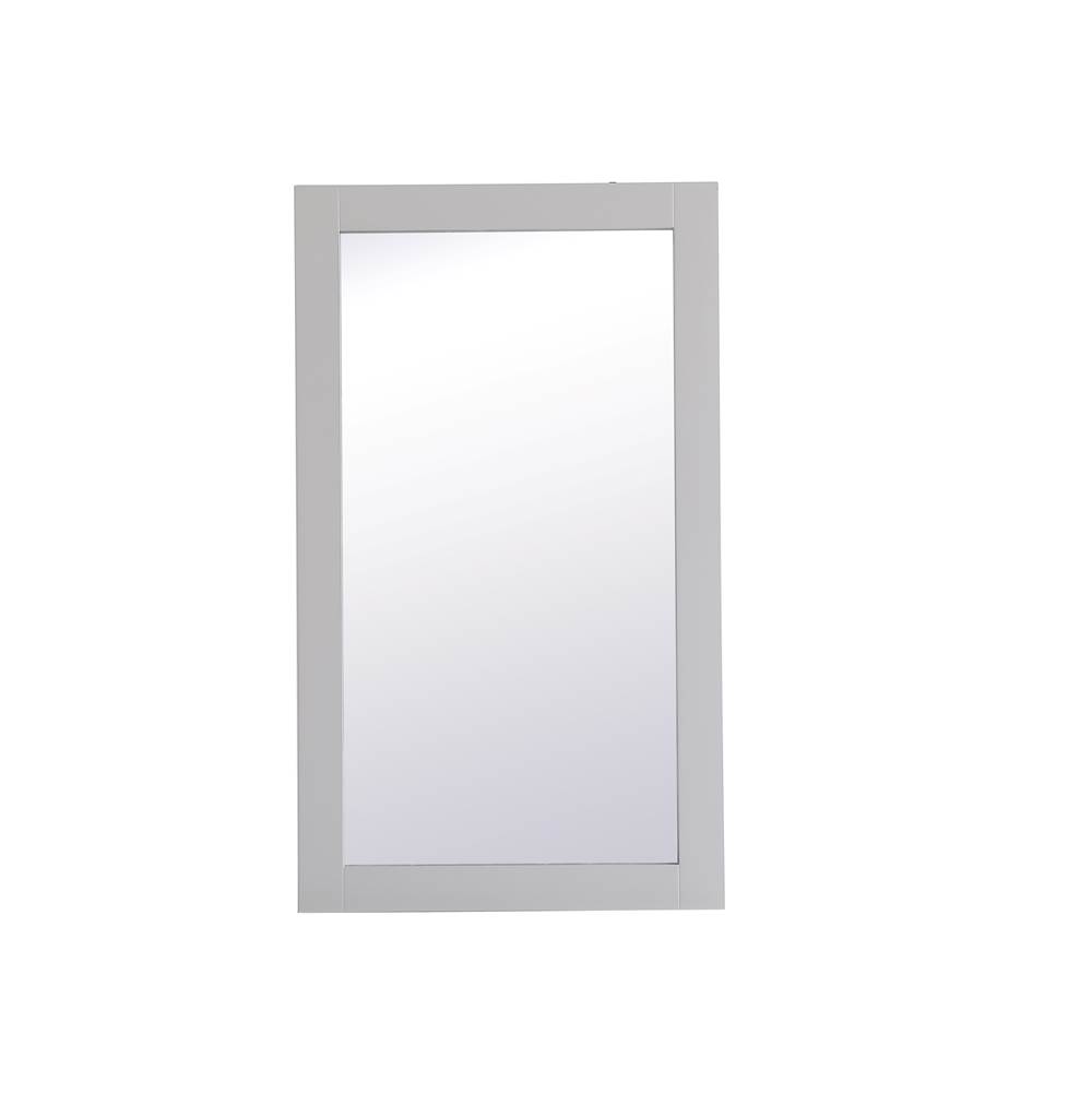 Elegant Lighting Aqua Rectangle Vanity Mirror 18 Inch In Grey