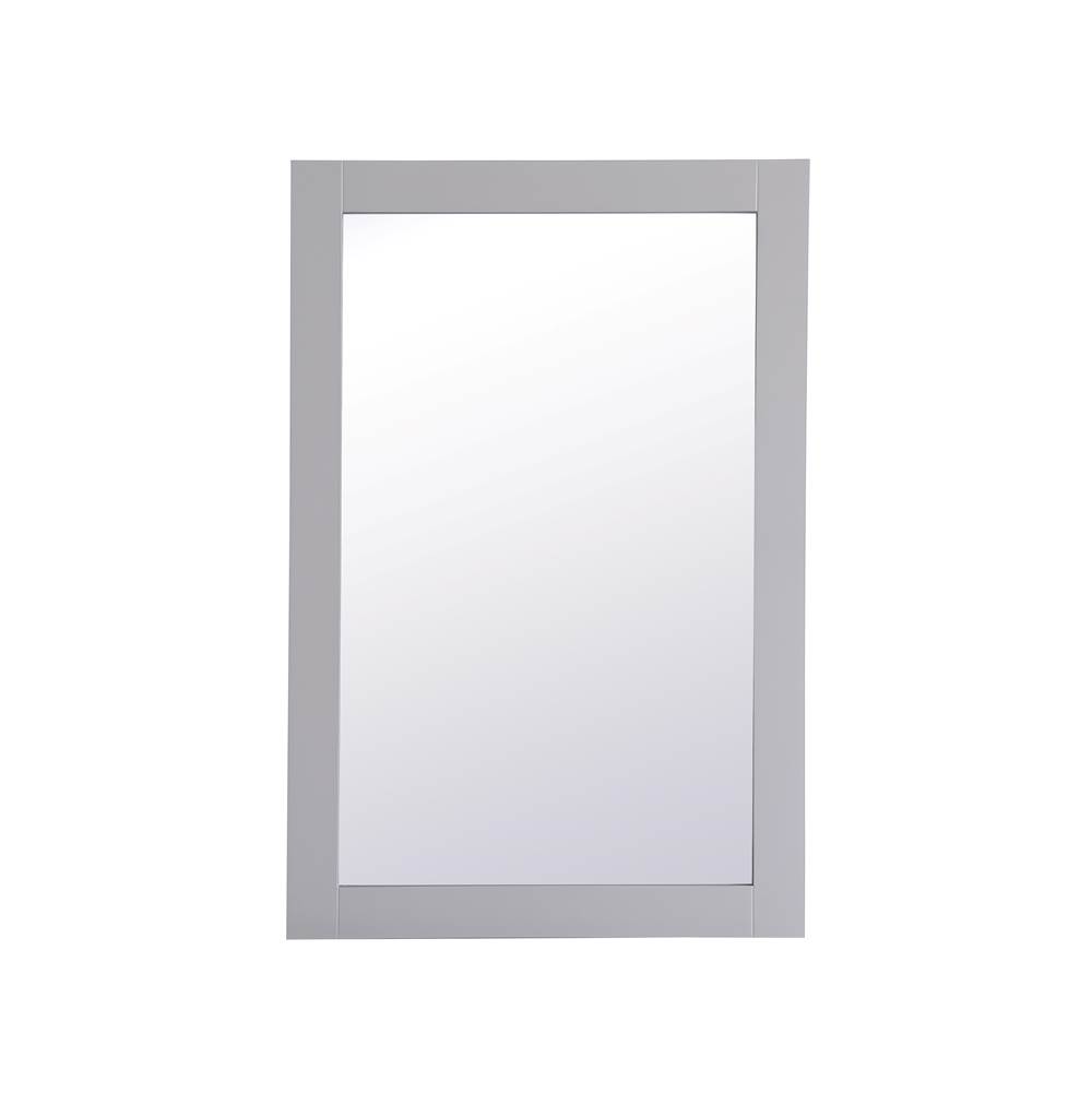 Elegant Lighting Aqua Rectangle Vanity Mirror 24 Inch In Grey