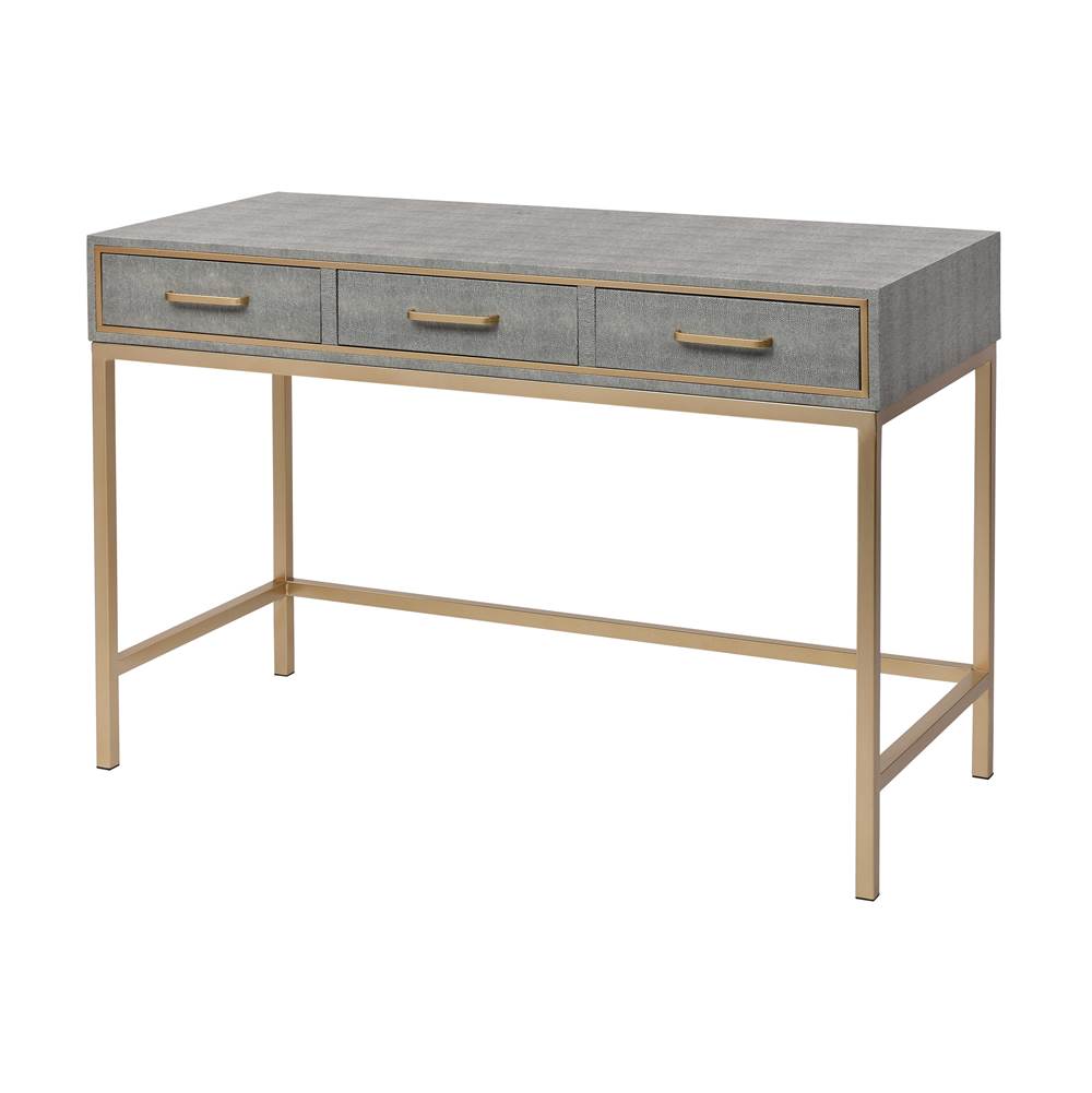 Elk Home Sands Point Desk - 3 Drawer Gray