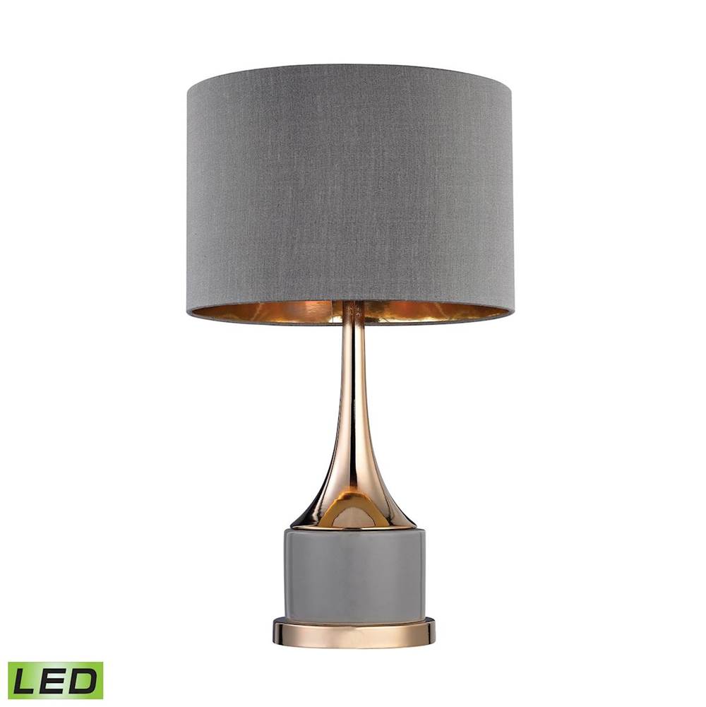 Elk Home Gold Cone Neck 18.5'' High 1-Light Table Lamp - Gray