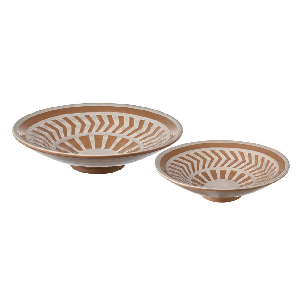 Elk Home Aidy Bowl - Set of 2 Glazed Terracotta