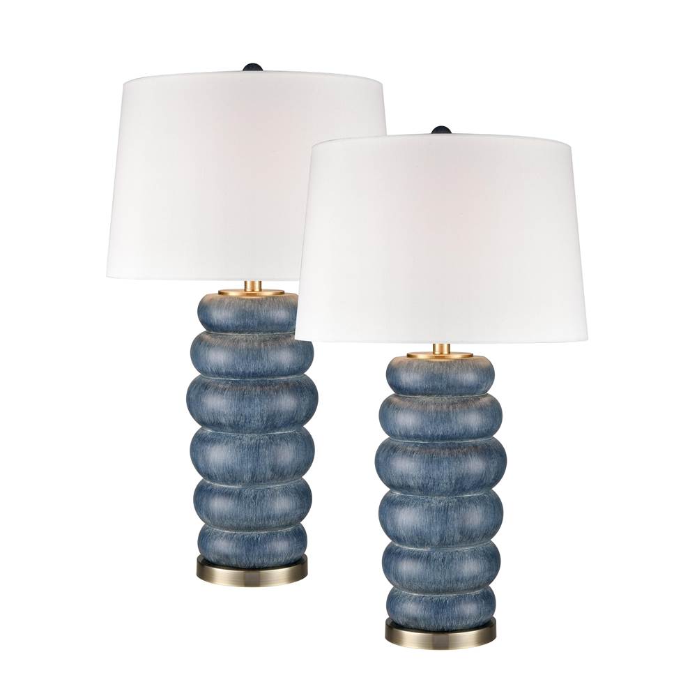 Elk Home Barden 30'' High 1-Light Table Lamp - Set of 2 Blue