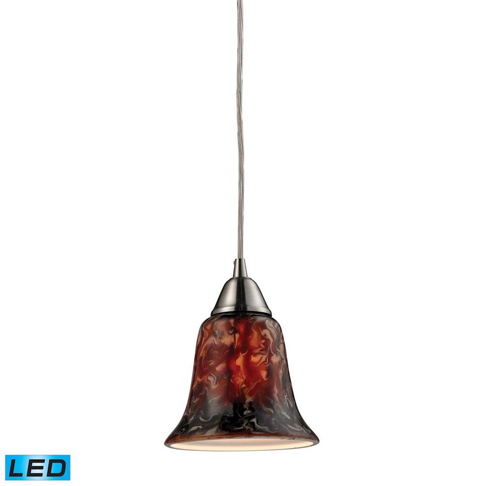 Elk Lighting Confections 1-Light Pendant in Satin Nickel - Includes LED Bulbs