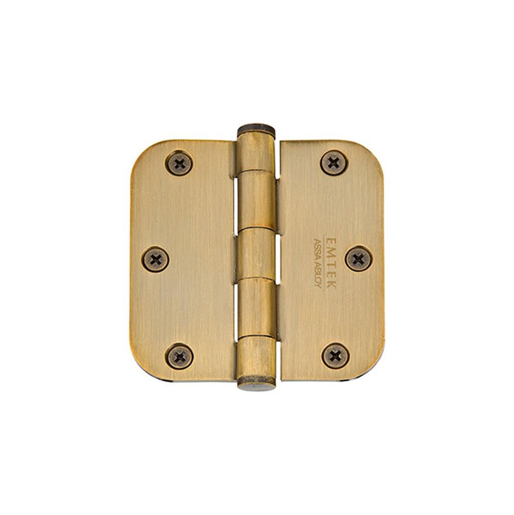Emtek 9600 Brass Hinge, SD, 5/8''RdCr, 3.5x3.5'', US14