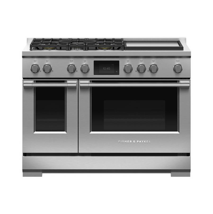 Fisher & Paykel 48'' Professional Dual Fuel Range, 5 Burner with Griddle, Self-cleaning, Natural Gas - RDV3-485GD-N