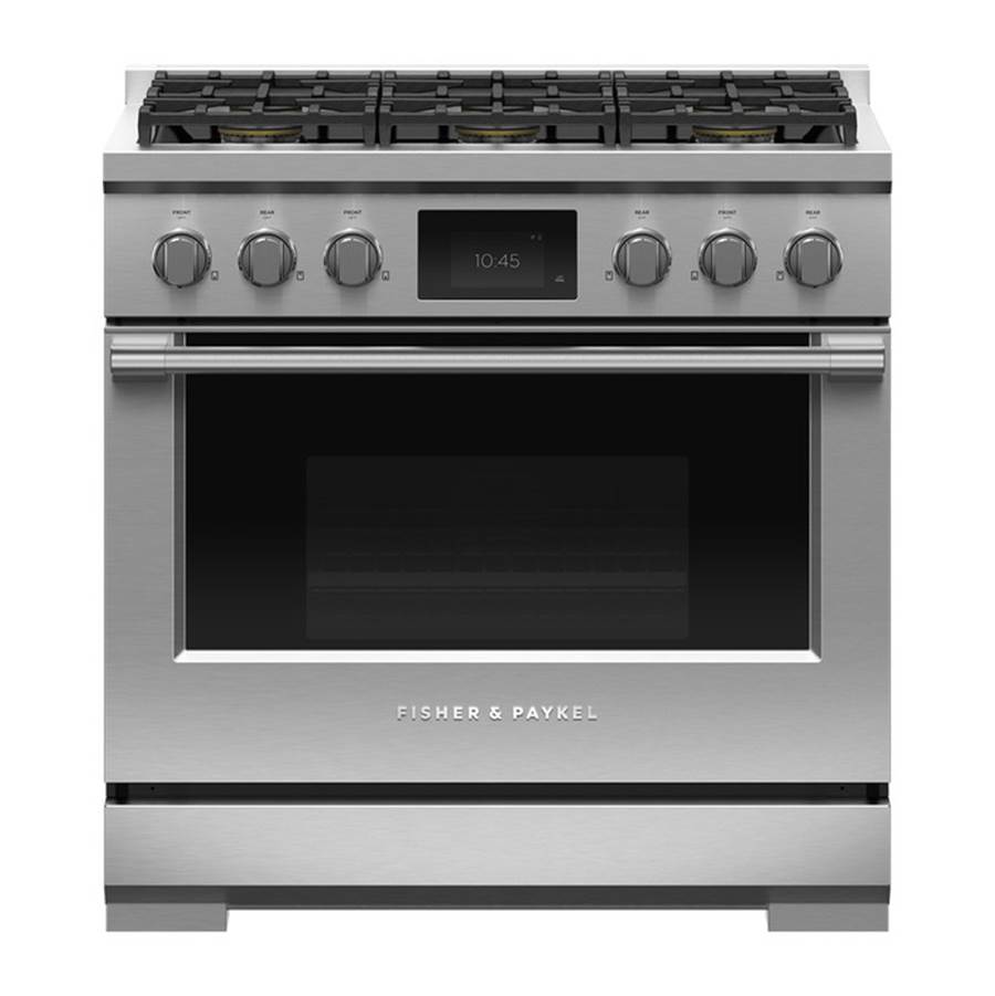Fisher & Paykel 36'' Range, 6 Burners, Self-cleaning, Natural Gas