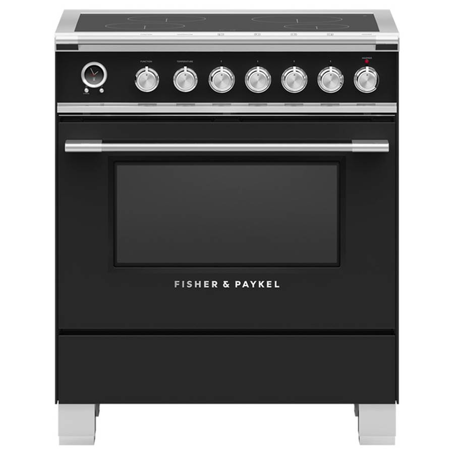 Fisher & Paykel 30'' Classic Induction Range, 4 Zone, Self-cleaning, Black - OR30SCI6B1
