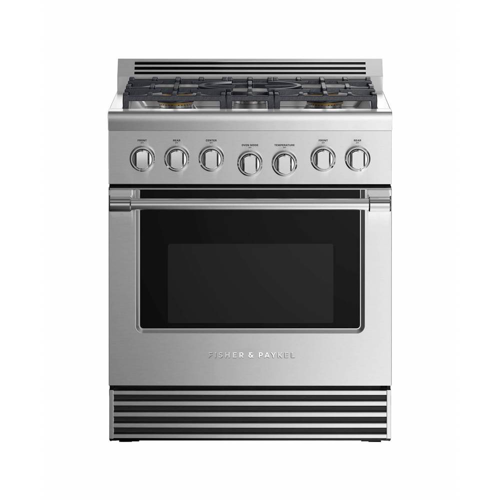 Fisher & Paykel 30'' Professional Gas Range, 5 Burners, LP Gas Discontinued - while supplies last - RGV2-305L N