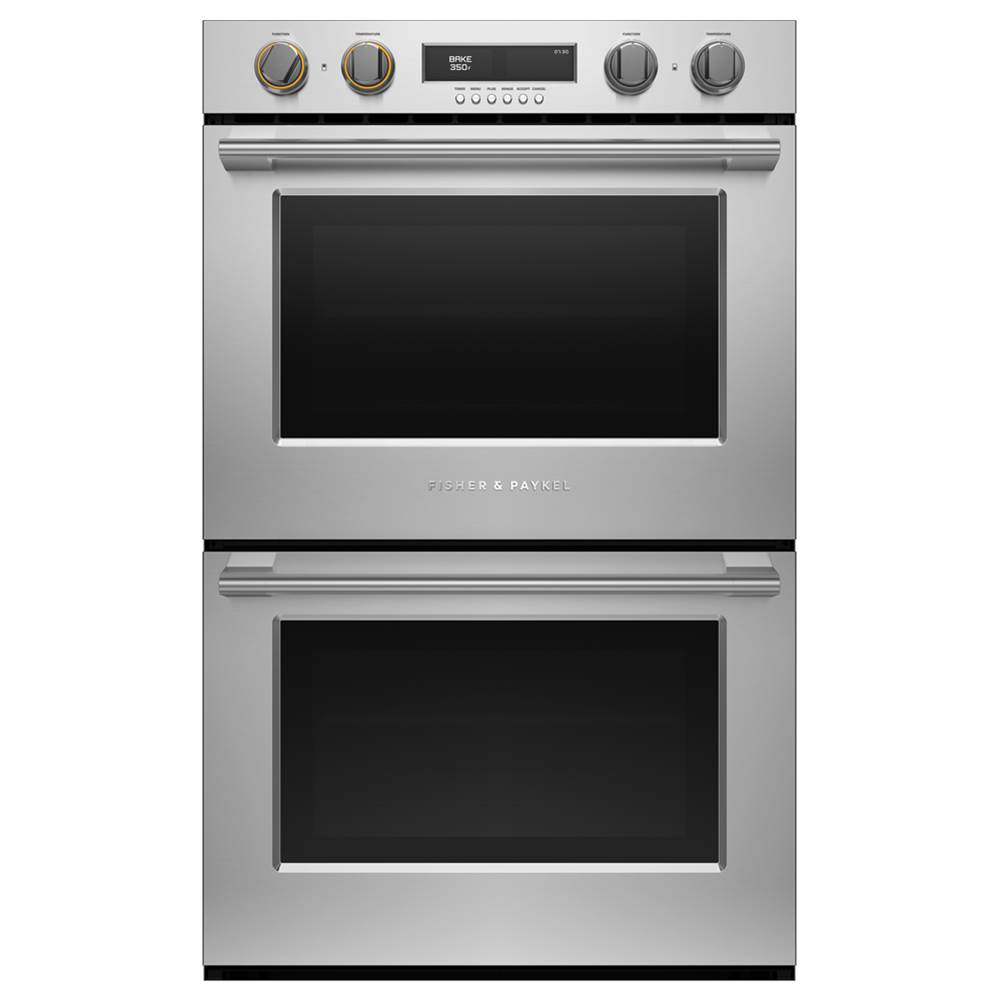 Fisher & Paykel 30'' Double Oven, 10 Function, Dial, Self-Cleaning - New Pro Styling